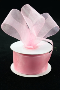Organza Ribbon , Pink, 1.5 Inch x 25 Yards (1 Spool) SALE ITEM